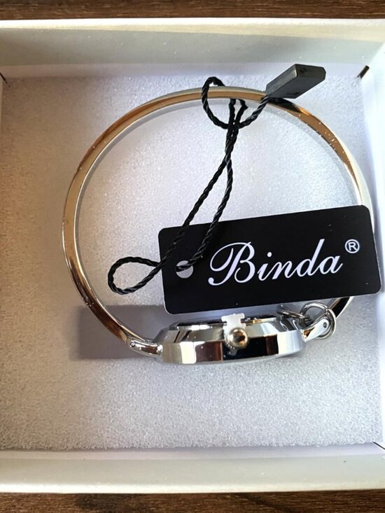 Binda Women\'s Silver Quartz Stainless Steel Bracelet Elegant Dial Round Watch main image 7